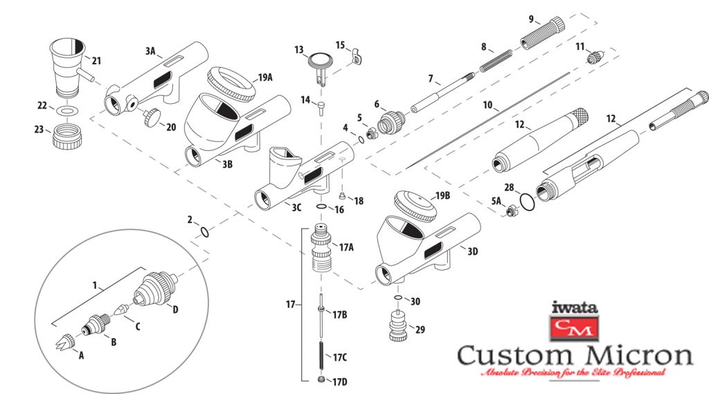 Iwata Custom Micron Parts – Airbrushinfo.net