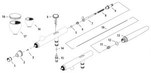 Iwata Neo Airbrush Parts 0.5 mm Nozzle for BCN — CHIMIYA